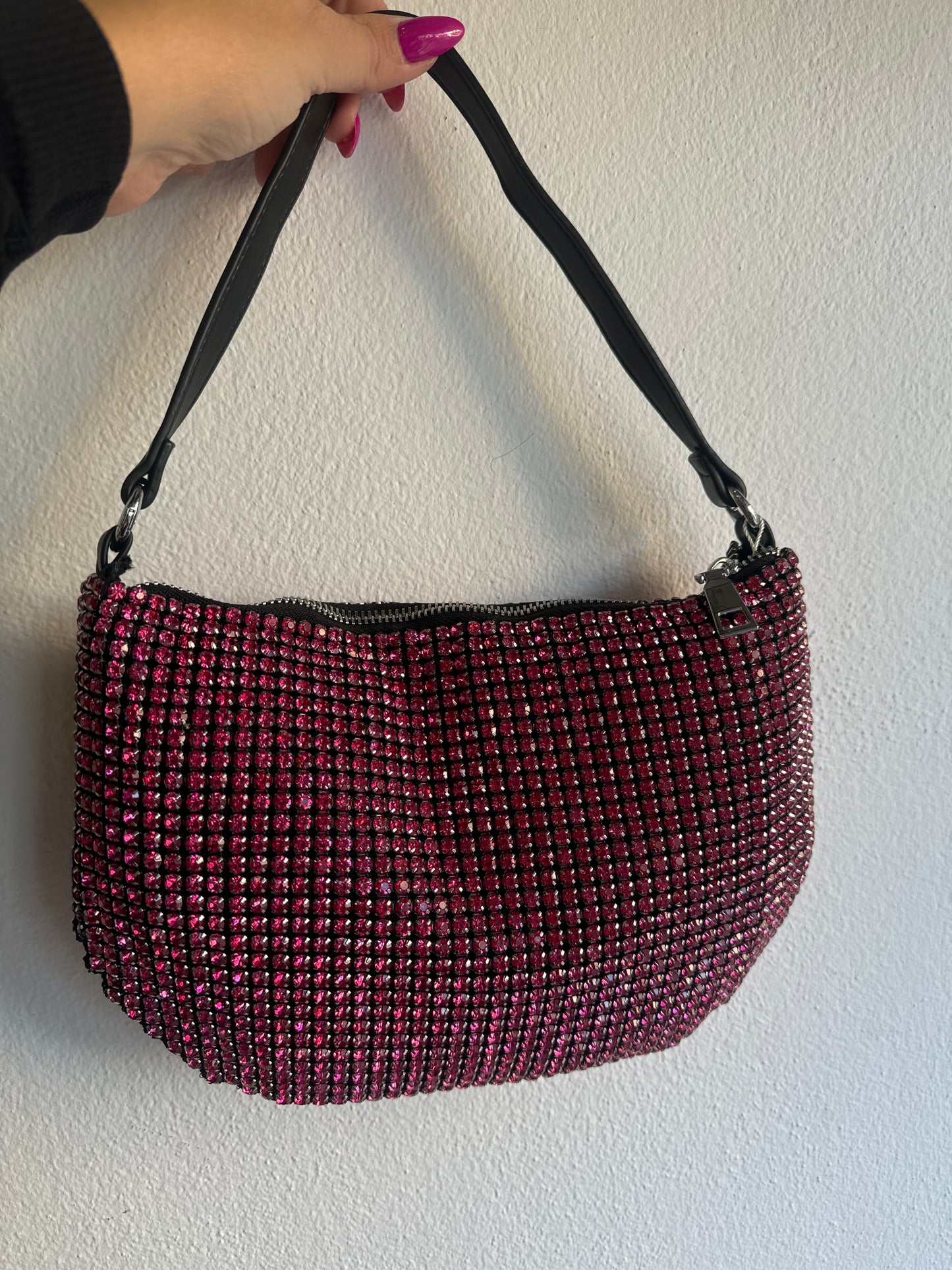 Bolso brillo rosa