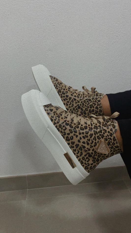 Zapato conver leopardo